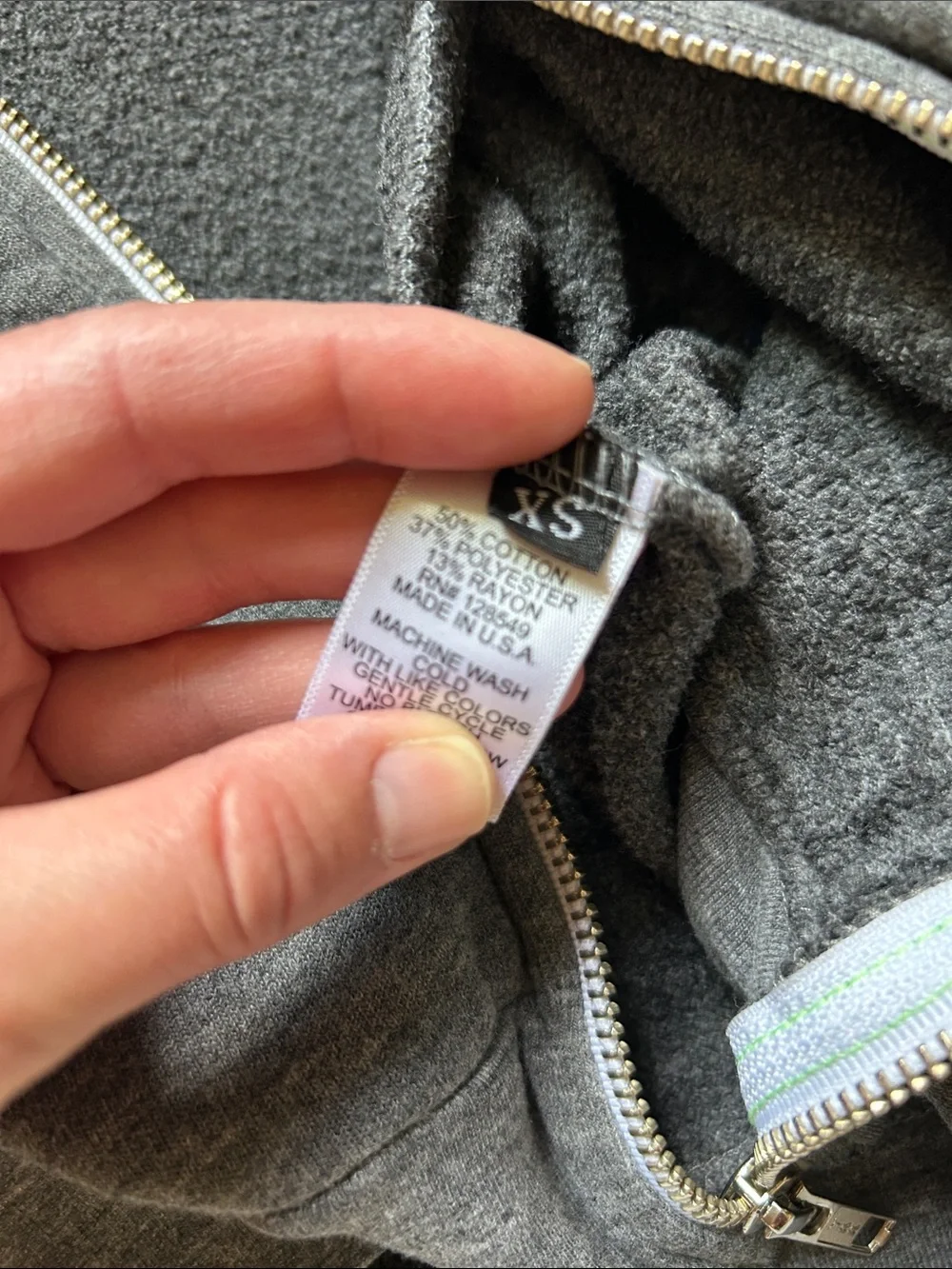 Aviator Nation Gray Locals Only Zip Up Hoodie XS - Picture 8 of 8